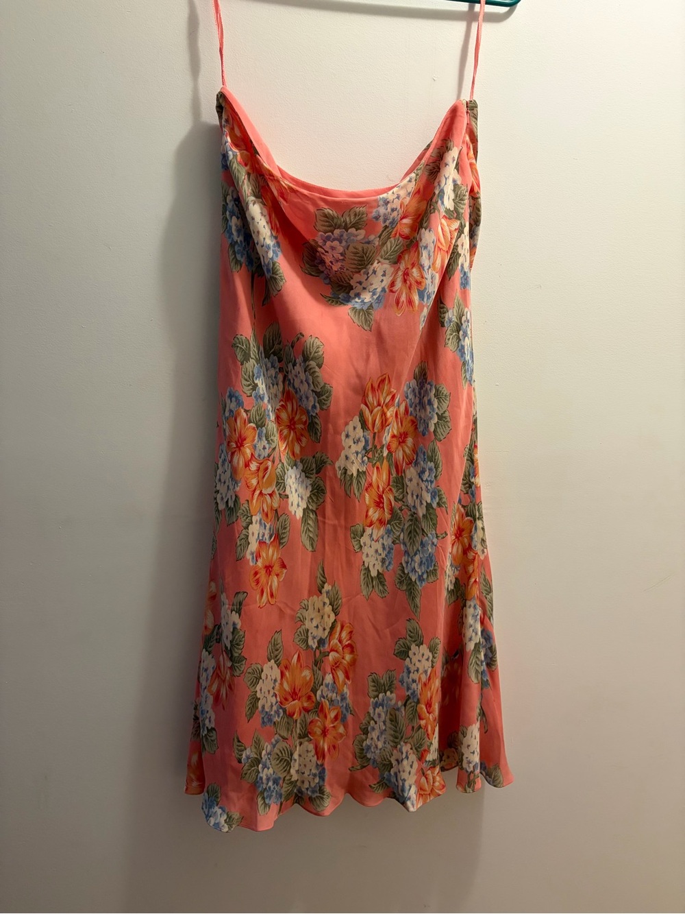 Jones New York Coral Floral Slip with Spaghetti Straps